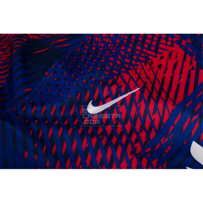 Camiseta Pre Partido del Paris Saint-Germain 2022 Azul y Rojo - Haga un click en la imagen para cerrar